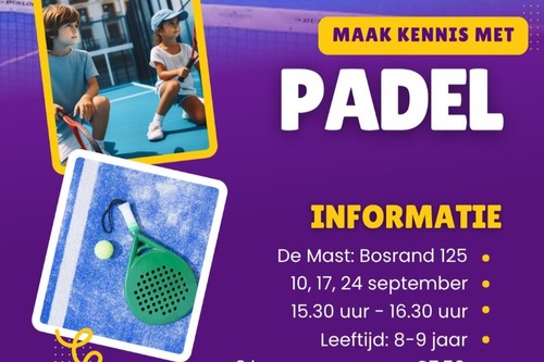 Foto bij Padel voor kinderen