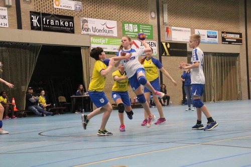 Sprongschot tijdens een wedstrijd